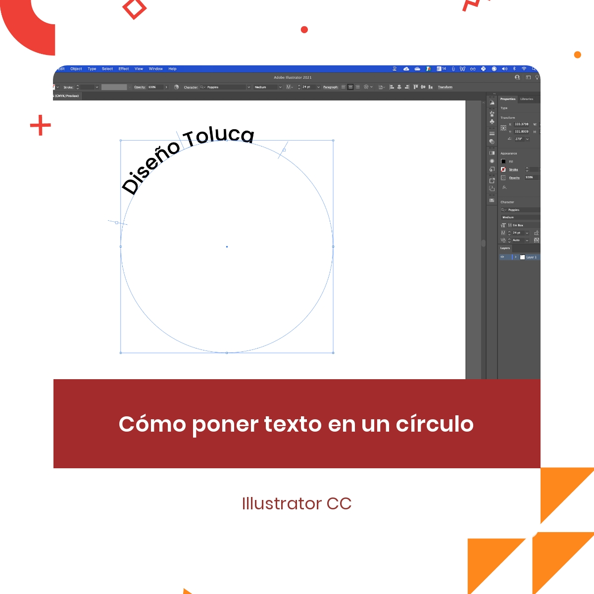 Cómo poner texto en un círculo en Illustrator