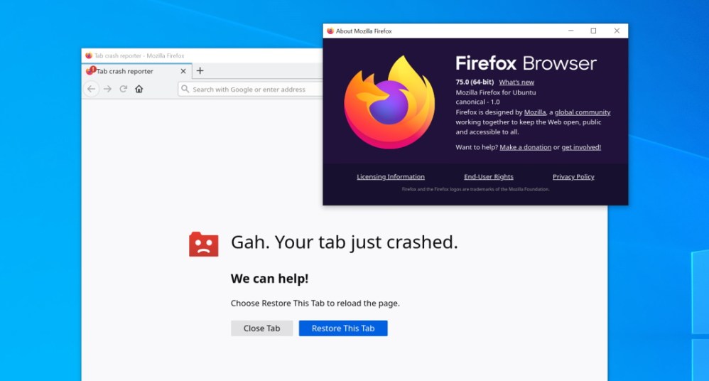 Las pestañas de Firefox fallan en nethunter