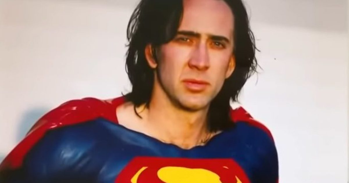 Nicolas Cage disfrazado de Superman en un headshot "La muerte de 'Superman Live:' ¿Qué pasó?"